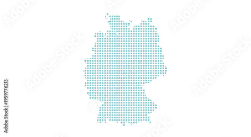 A dotted turquoise representation of germany s geographical shape forming a national outline high quality professional