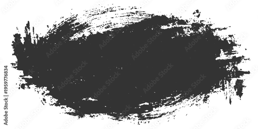 Fototapeta premium Abstract black ink splash and grunge splatter texture design element with a dirty paint spray border and liquid drip stain illustration