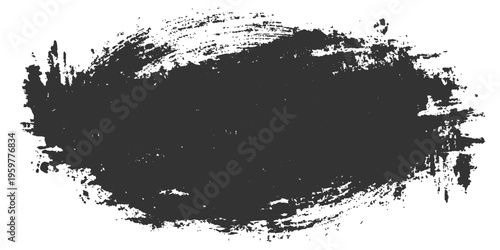 Abstract black ink splash and grunge splatter texture design element with a dirty paint spray border and liquid drip stain illustration