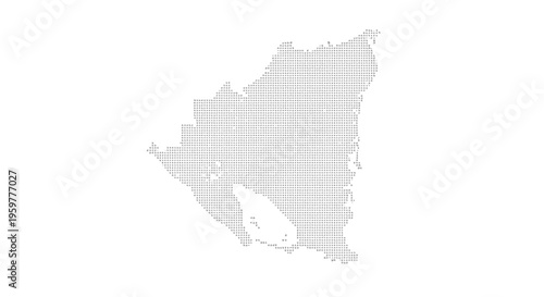 A dotted representation of the state of karnataka india shown in grayscale high quality professional detailed