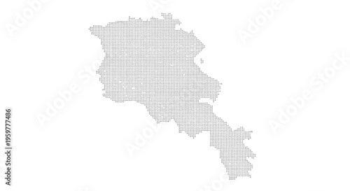 A dotted representation depicting the geographical outline of the country of armenia high quality professional detailed