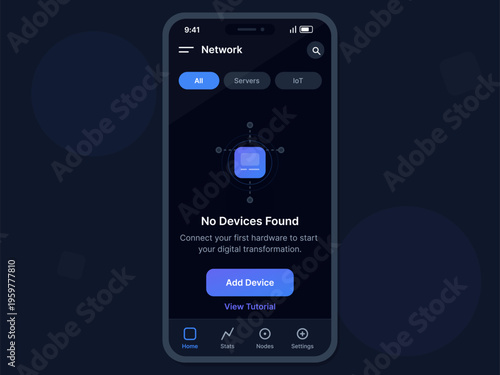 Mobile Network Interface No Devices Found Screen