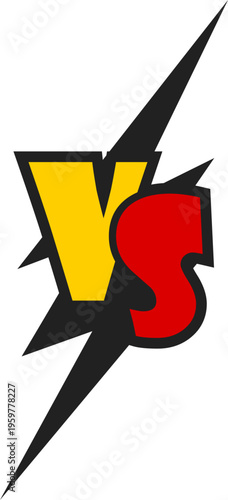 Versus Symbol Lightning Bolt