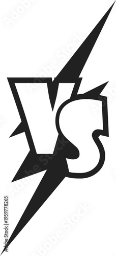 Versus Symbol Lightning Bolt