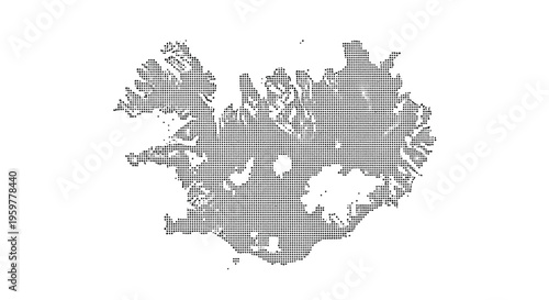 A dotted representation of iceland s landmass showcasing the country s geographical outline high quality professional