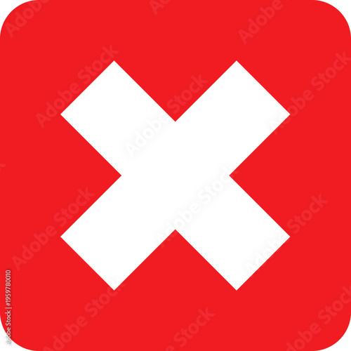 Red Cross Mark Icon