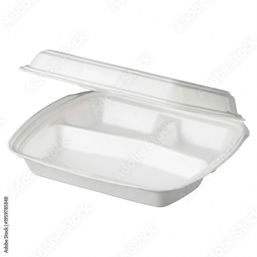 Tableau sur toile Eco Friendly Three Compartment White Sugarcane Fiber Takeout Food Container