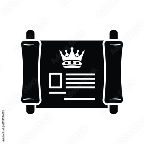 Scroll Crown Diploma Official Document