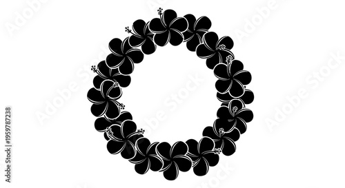Black flower shaped beads jewelry.