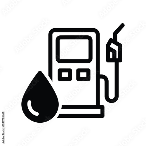 Gas Pump Fuel Drop Commercial Icon