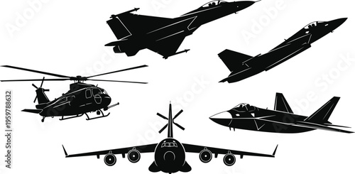 aircraft, airplane, jet, fighter, helicopter, military, aviation, combat, defense, war, transport, flight, airforce, vehicle, vector, fighter jet, military aircraft, combat aircraft, jet airplane, war