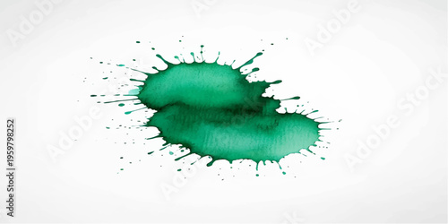 A grunge watercolor illustration of a blue ink splash forming the eye of the world and the eye in the water with an artistic liquid texture and paint splatter design