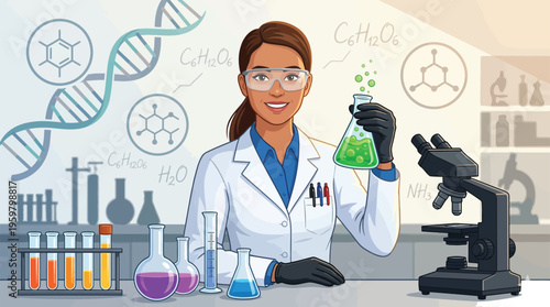 Gemini said

A professional female scientist in a medical laboratory conducts a chemical research experiment using glass test tubes and high-tech equipment for healthcare analysis and scientific educe