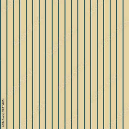 Petrol Blue and Sand Seamless Vertical Pinstripe Pattern Minimal Elegant Background