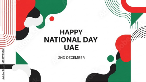 Celebrating Happy National Day UAE with joyful patriotic decorations
