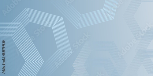 Abstract hexagon lines on gray background. Geometric stripe line art design for poster, brochure, cover, website, banner.