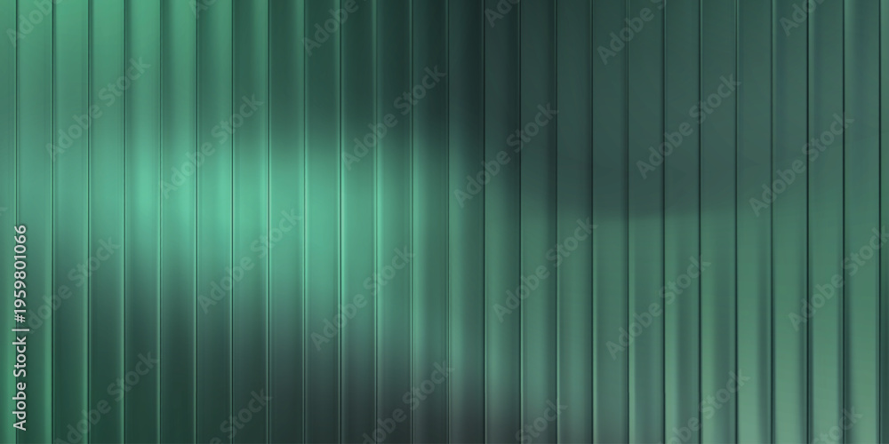 Obraz premium Dark Teal Metallic Gradient Background with Vertical Stripes – Modern Abstract Industrial Banner for Technology and Corporate Design
