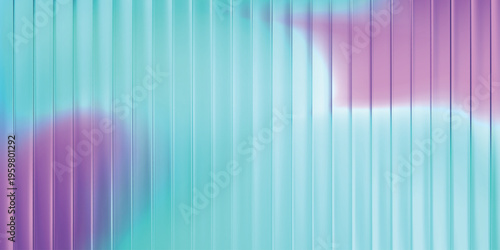 Pastel Turquoise Lavender Gradient Background with Vertical Stripes – Soft Holographic Abstract Banner for Trendy Modern Design
