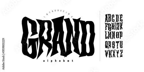 Schilderij op canvas Grand: A sharp spiky metal font