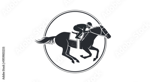 Jockey Riding a Horse Fast.