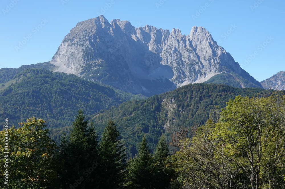 Fototapeta premium Blick von Osten auf den Wilden Kaiser