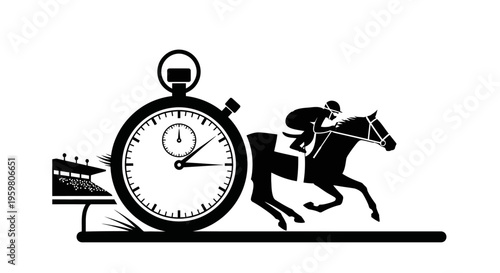 Horse Racing with Stopwatch Timer.