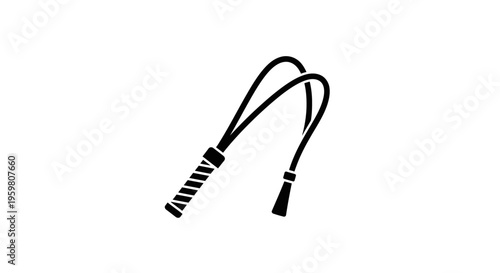 Black leather cord with tassel ends.