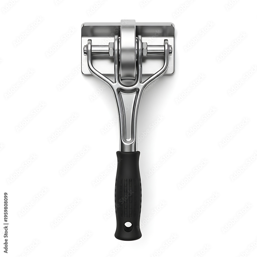 Naklejka premium Professional Heavy Duty Metal Grill Scraper with Ergonomic Handle for Easy Cleaning