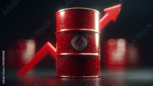 The surge of oil prices: a growth story for emerging economies. Lifestyle shot. Visual story of oil price trends in emerging economies with enhanced details. Luxury style. Advertising photo.