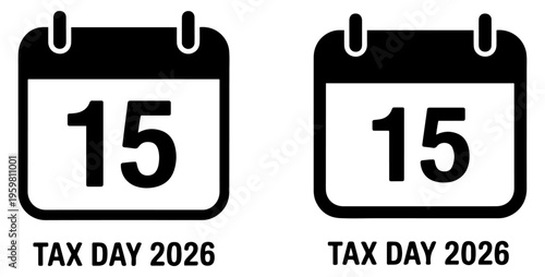 tax day 2026 calendar reminder icon