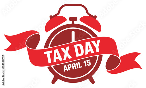 tax day deadline clock urgency concept