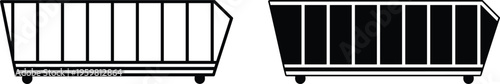 Stylized fraction container icons in black and white variations, illustrating parts of a whole, ratios, and proportions for math, education, and design projects.