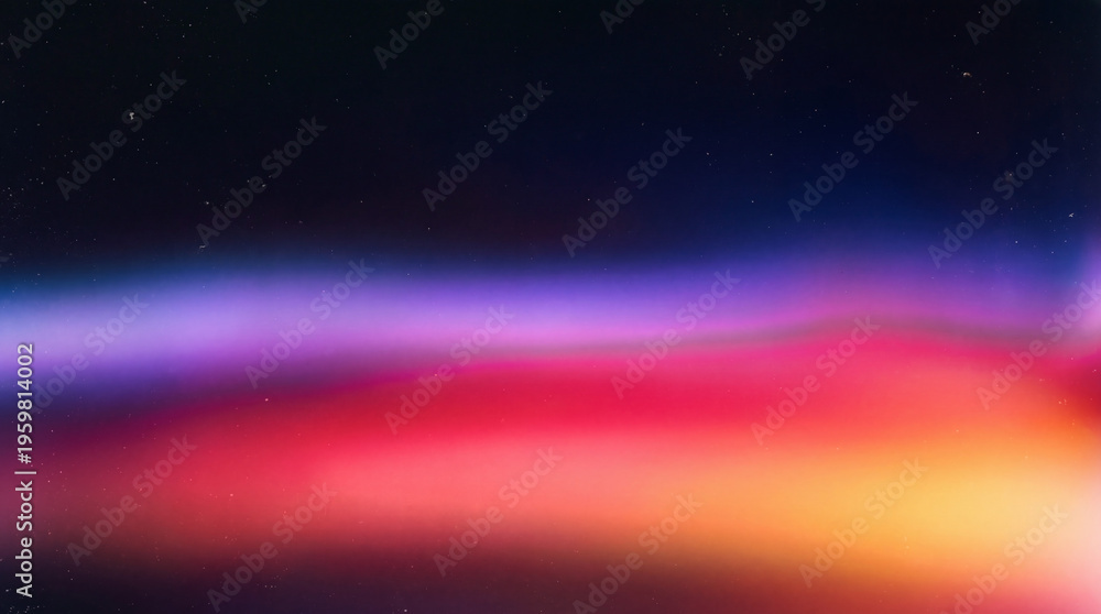 Obraz premium Abstract cosmic aurora background with stars in the night sky beautiful gradient of purple red and orange colors