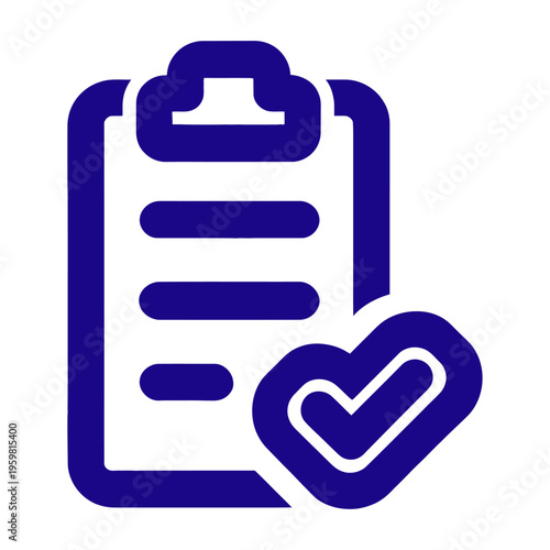 Vector of a checklist with a checkmark symbolizing task completion