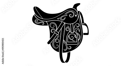 Western Style Horse Riding Saddle.