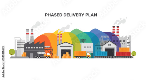Phased Delivery Plan: Industrial Logistics and Supply Chain Management Illustration