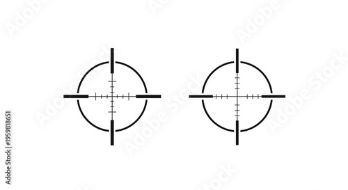 Two black crosshair targets centered on a white background
