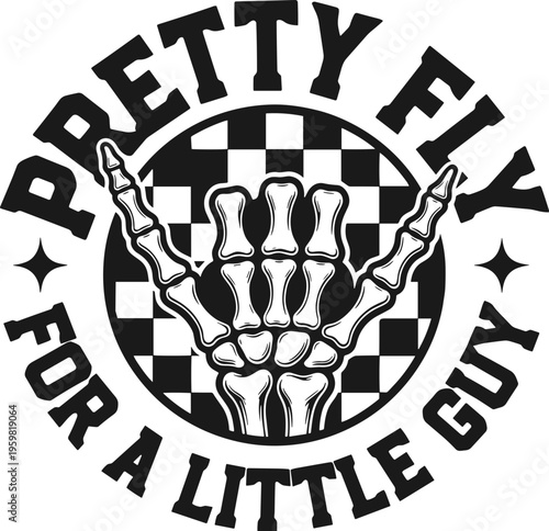 Pretty Fly for A Little Guy Svg, Skeleton Rock Hand Svg