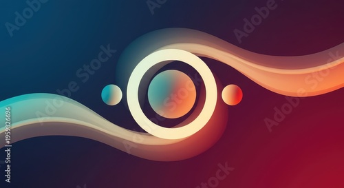 Vibrant conceptual design showing smooth movement between distinct phases, representing change and evolution in a fluid, dynamic manner, gradient, continuity, phase