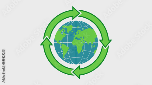 Celebrate Earth Day with a Sustainable Future and Eco Growth - Green Planet Illustration