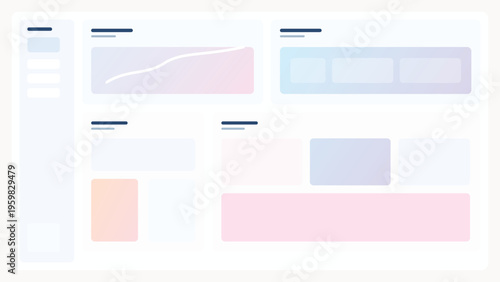 Gradient UI dashboard background with soft glassy cards, pastel analytics panels, and modern premium interface layout for apps and SaaS use