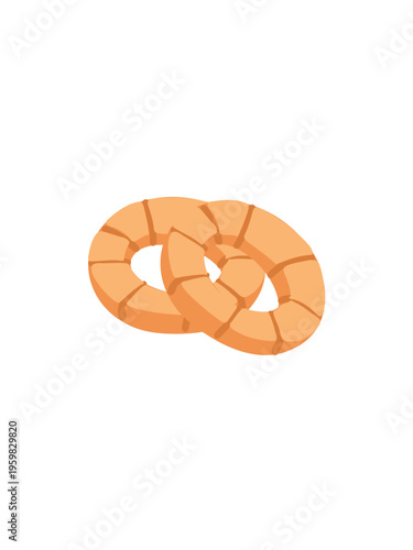 squid slices isolated on clean white background