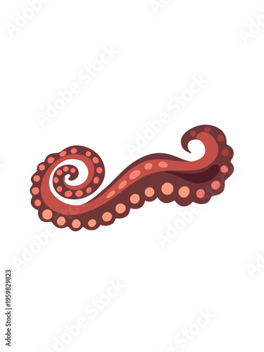 octopus tentacles isolated on clean white background