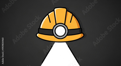 Illuminating the Depths - A Miners Helmet with a Bright Beam.