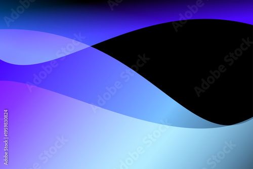 ネオンブルーのウェーブグラデーション抽象背景テクスチャ素材