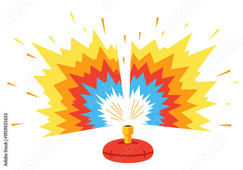 Принти на полотні A vibrant explosion of color represents a loud, joyful laugh