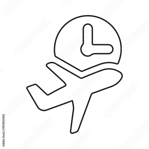 airplane travel time icon