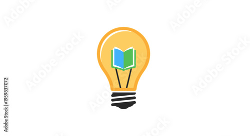 Illustration depicting the fusion of knowledge and innovative ideas for learning