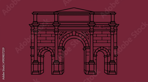 Ancient Roman Arch Structure.