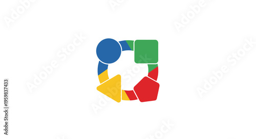Free Download Abstract Colorful Circular Diagram Showing Interconnected Shapes on a White Background - GFXLoad
